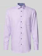 Eterna Regular Fit Business-Hemd mit Button-Down-Kragen in Flieder, Gr...