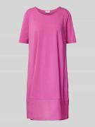 Milano Italy Knielanges T-Shirt-Kleid mit Rundhalsausschnitt in Pink, ...
