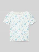 Only T-Shirt mit Allover-Muster Modell 'KOGEVIG' in Offwhite, Größe 13...