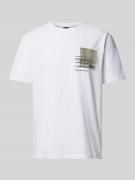 BOSS Green T-Shirt mit Label-Print Modell 'Teebero' in Weiss, Größe L