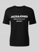 Jack & Jones T-Shirt mit Label-Print Modell 'GALE' in Black, Größe S