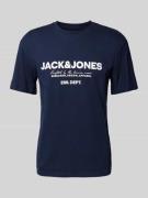 Jack & Jones T-Shirt mit Label-Print Modell 'GALE' in Dunkelblau, Größ...