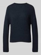 Tom Tailor Denim Strickpullover mit U-Boot-Ausschnitt in Dunkelblau, G...