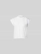 Anine Bing T-Shirt mit Zier-Applikation in Weiss, Größe L
