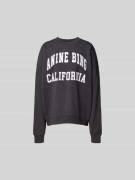 Anine Bing Oversized Sweatshirt mit Label-Print in Black, Größe XS
