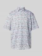 Eterna Comfort Fit Business-Hemd mit Allover-Print in Gruen, Größe 40