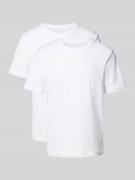 Tom Tailor T-Shirt im unifarbenen Design im 2er-Pack in Weiss, Größe S