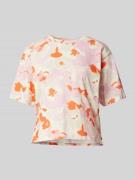 JAKE*S STUDIO WOMAN T-Shirt mit Allover-Muster in Rosa, Größe XL