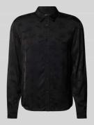 THE KOOPLES Slim Fit Freizeit-Hemd aus Viskose in Black, Größe S