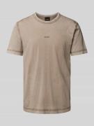 BOSS Orange T-Shirt mit Label-Print Modell 'Tokks' in Beige, Größe L
