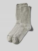 camano Socken mit Label-Print im 2er-Pack in Mittelgrau, Größe 39/42