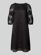 Luisa Cerano Knielanges Kleid in unifarbenem Design in Black, Größe 34