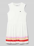 Lacoste Kleid mit Label-Stitching in Weiss, Größe 140