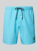 Shiwi Badehose mit Label-Patch Modell 'Mike' in Aqua, Größe S