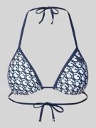 Guess Bikini-Oberteil mit Label-Print in Marine, Größe S