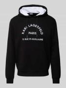 Karl Lagerfeld Hoodie mit Label-Stitching in Black, Größe S