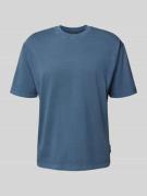 Marc O'Polo T-Shirt in unifarbenes Design in Marine, Größe S
