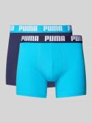 Puma Trunks mit Label-Detail im 2er-Pack in Aqua, Größe S
