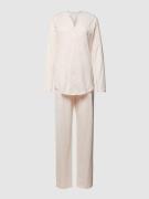 Hanro Pyjama mit Brusttasche in Hellrosa, Größe S