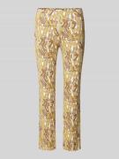SEDUCTIVE Hose mit Allover-Muster Modell 'CINDY' in Gelb, Größe 34