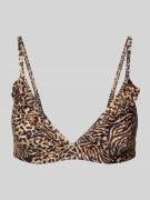 Shiwi Bikini-Oberteil mit Animal-Print Modell 'Beau' in Camel, Größe 3...