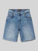 Blue Effect Relaxed Fit Jeansshorts mit rückseitigem Label-Patch in He...