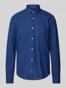 JOOP! Slim Fit Freizeithemd mit Kentkragen in Bleu, Größe 39