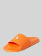 Polo Ralph Lauren Slides mit Label-Prägung in Orange, Größe 41