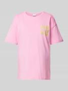 Mamalicious Umstands-T-Shirt mit Statement-Print in Pink, Größe S