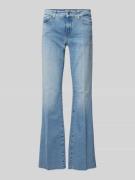 Cambio Flared Fit Jeans mit Bügelfalten in Hellblau, Größe 40
