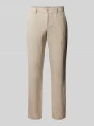 ALBERTO Regular Fit Leinenhose in unifarbenem Design Modell 'LOU' in B...