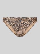 Shiwi Bikini-Hose mit Animal-Print in Camel, Größe 34