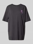 Only Oversized T-Shirt mit Label-Print Modell 'LIVA' in Black, Größe X...