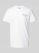 Tommy Jeans T-Shirt mit Label-Print in Weiss, Größe XS