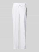 Brax Hose aus Leinen mit elastischem Bund Modell 'FARINA' in Weiss, Gr...