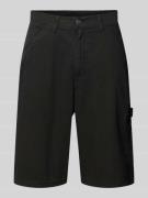 URBAN CLASSICS Regular Fit Shorts mit Hammerschlaufe in Black, Größe S