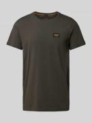 PME Legend T-Shirt mit Label-Patches Modell 'GUYVER' in Oliv, Größe L