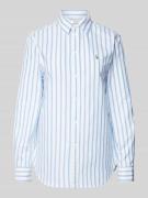 Polo Ralph Lauren Hemdbluse mit Streifenmuster in Hellblau, Größe XS