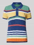 Polo Ralph Lauren Poloshirt in Strick-Optik in Blau, Größe XS