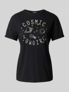 Noisy May T-Shirt mit Statement-Print Modell 'BRANDY' in Black, Größe ...