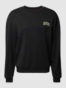 HUGO Sweatshirt mit Label-Stitching in Black, Größe S