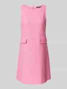 Luisa Cerano Knielanges Kleid mit Strukturmuster in Pink, Größe 34