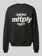 Multiply Apparel Oversized Sweatshirt mit Label-Print in Black, Größe ...
