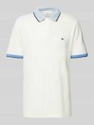 Fynch-Hatton Regular Fit Poloshirt mit Kontrastbesatz in Offwhite Mela...