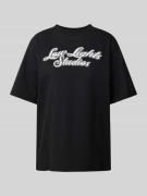 Low Lights Studios T-Shirt mit Label-Stitching Modell 'SHUTTER' in Bla...