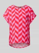Montego Blusenshirt mit grafischem Muster in Pink, Größe 36
