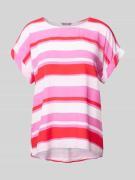 Montego T-Shirt mit Streifenmuster in Pink, Größe 34