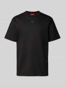 HUGO T-Shirt mit Label-Patch Modell 'Dalile' in Black, Größe XL