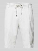 JOOP! Jeans Regular Fit Bermudas mit Bindegürtel Modell 'RUBY' in Silb...