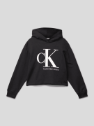 Calvin Klein Jeans Hoodie mit Label-Print Modell 'REVEAL' in Black, Gr...
